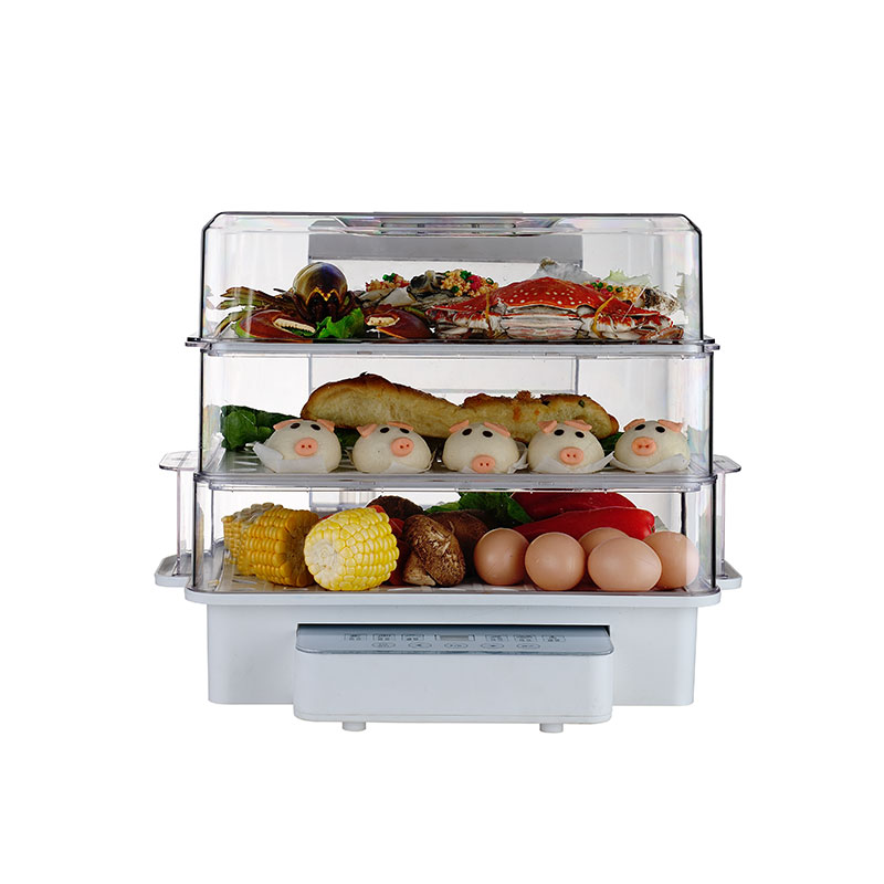 Pengukus makanan elektrik 1200w pemanasan pantas BPA-Free 3 Tier Stackable multi-cooker